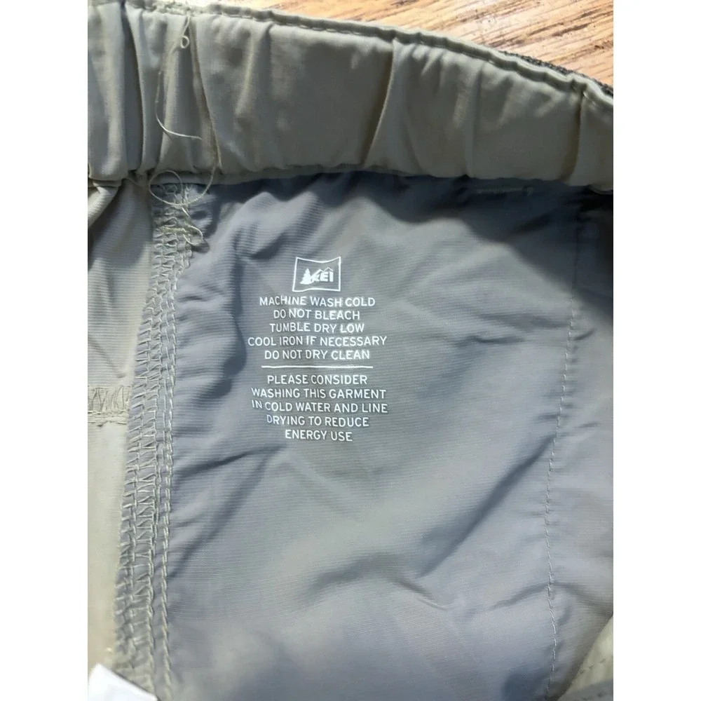 REI Sahara Convertible Cargo Hiking Pants Men Tan Zip Off Belted sz‎ 34x31.5